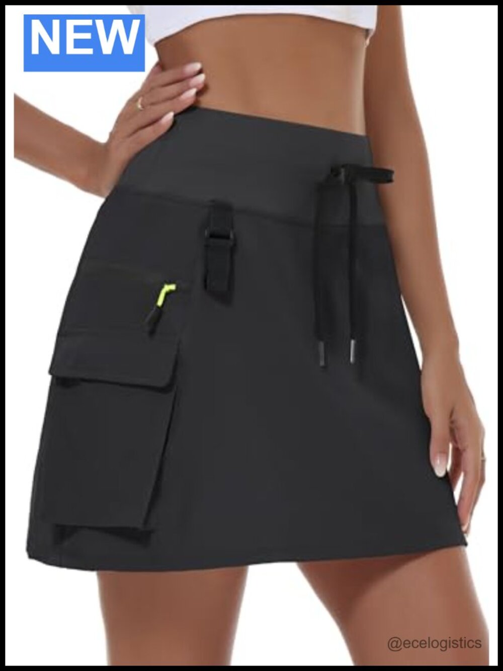 Women's High Waisted Quick Dry Skort with Pockets, Tummy Control